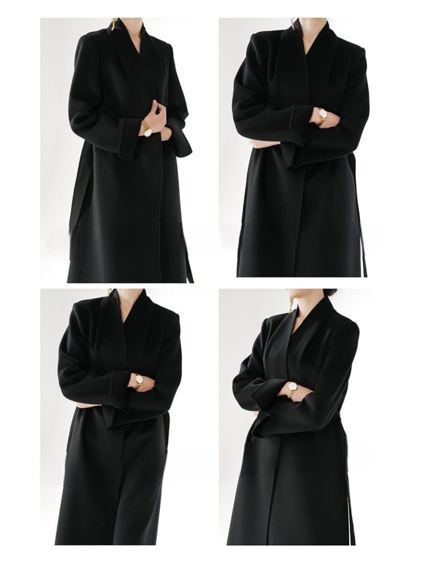 Slim Straight-Shouldered Cashmere Coat