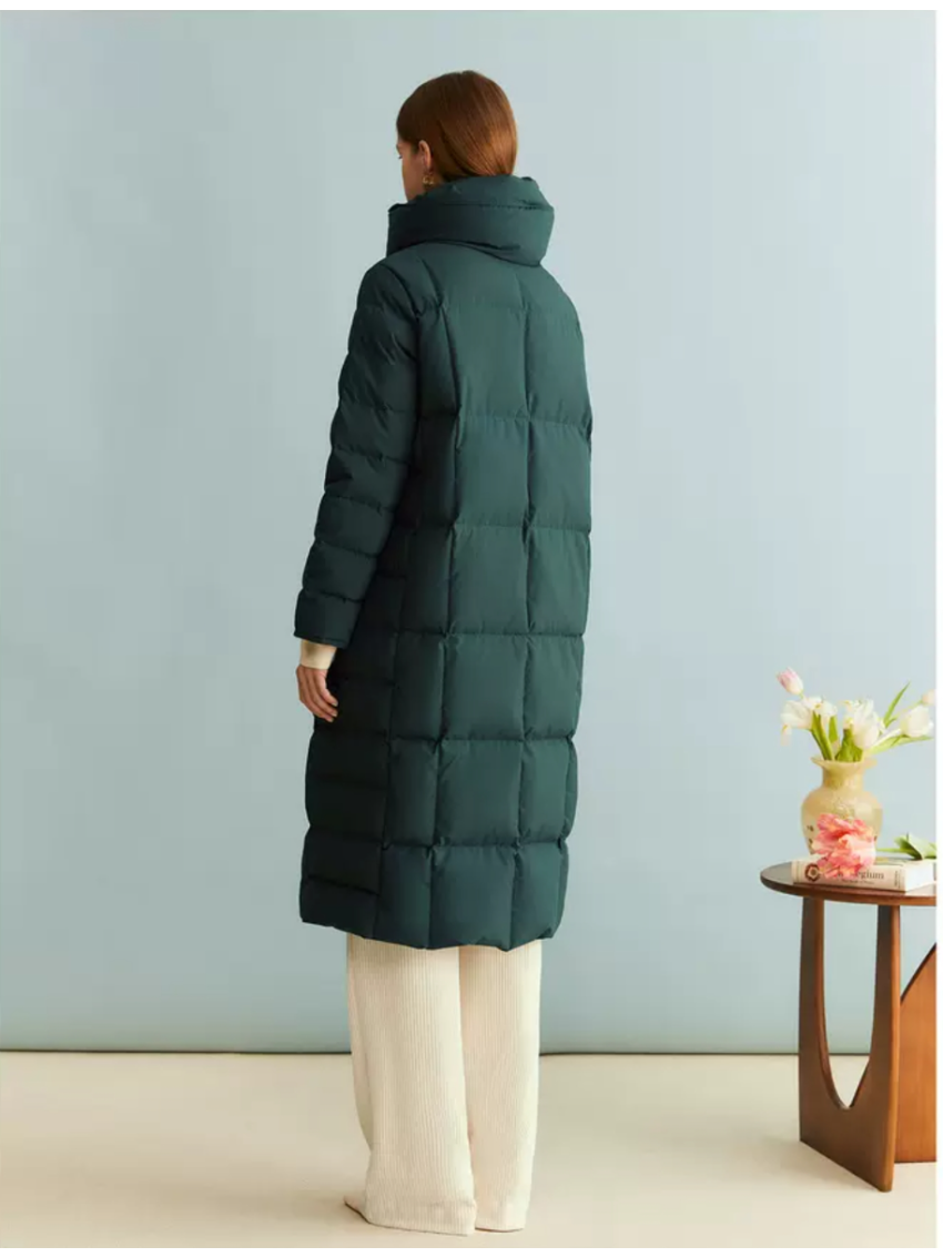 Mink Fur Collar Down Coat