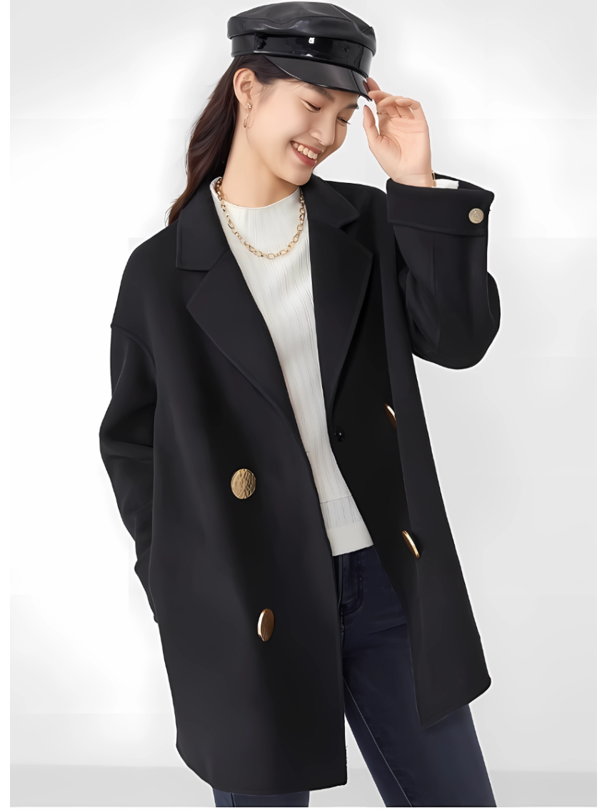 JUZUI Suit Collar Shape Coat
