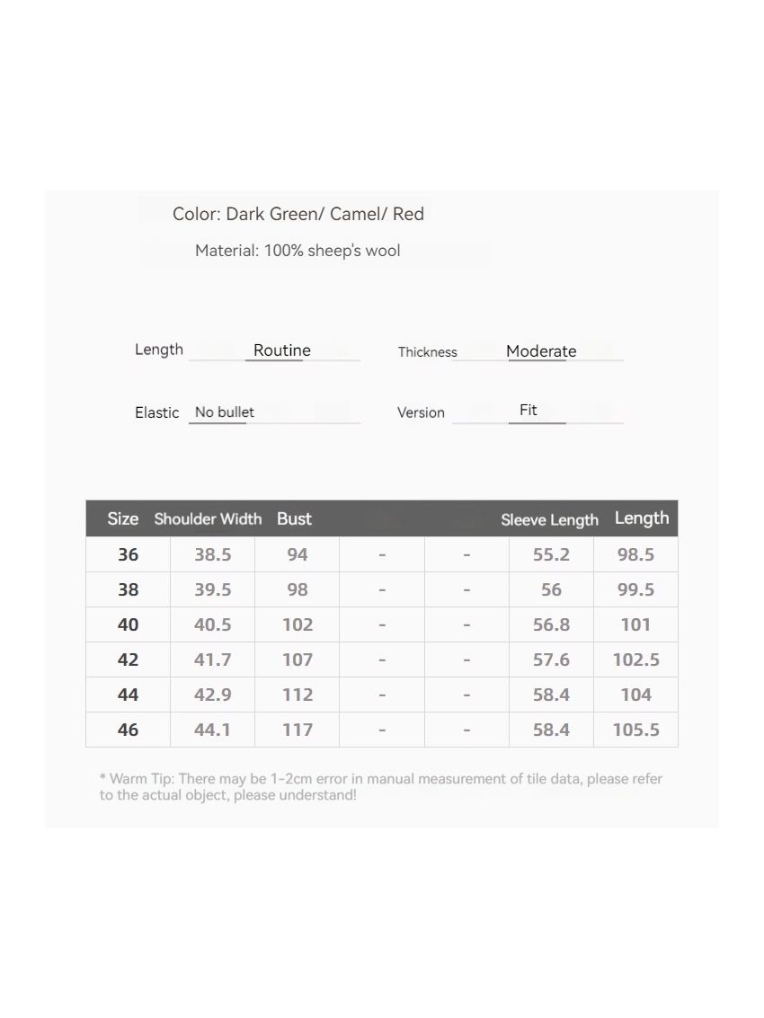 Woolen Coat Medium Length Coat