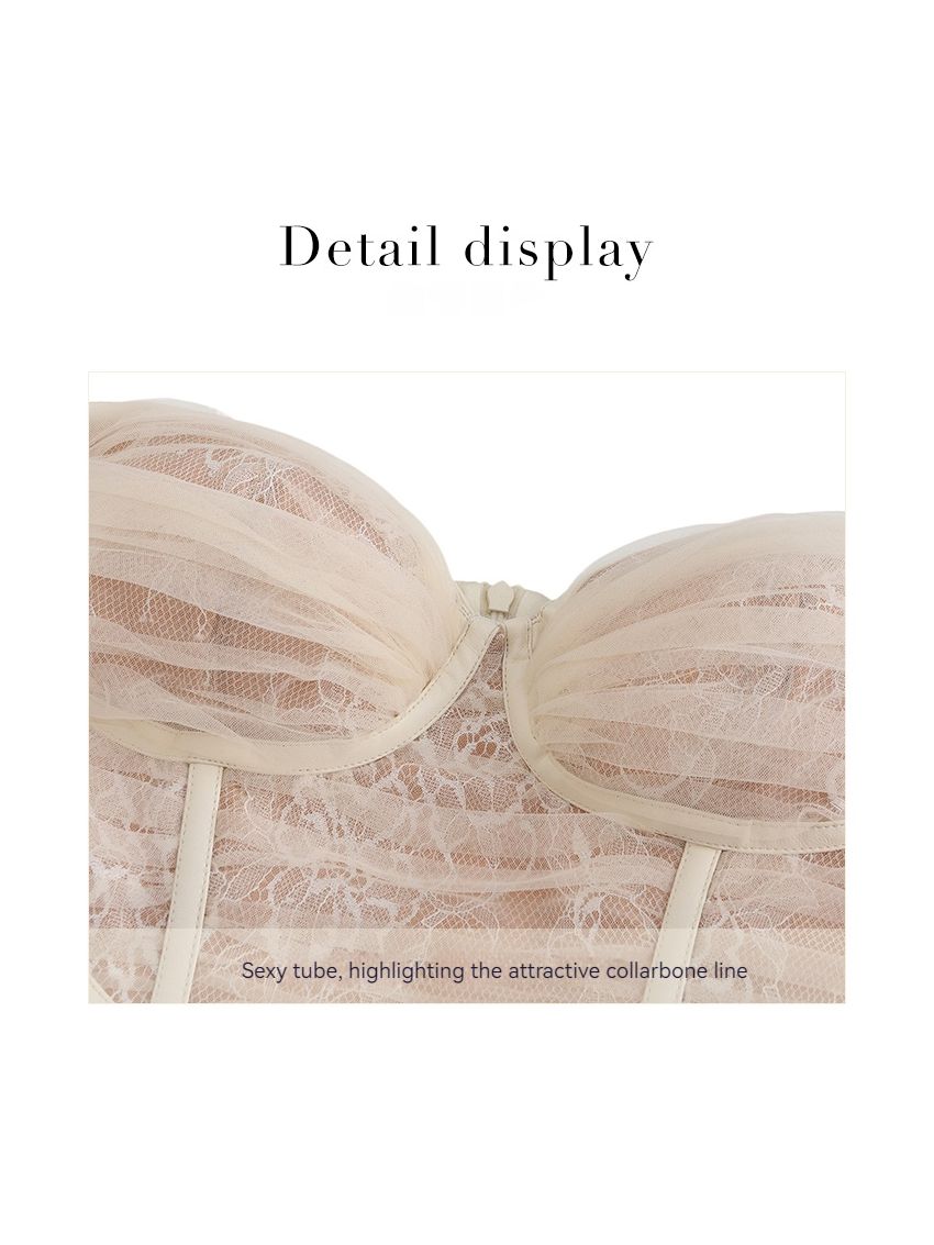 Lace mesh pleated leather dress