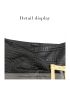 Vintage gold buckle decorative leather skirt