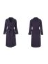 Long pure wool coat with a suit collar