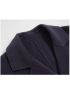 Long pure wool coat with a suit collar