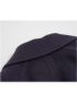 Long pure wool coat with a suit collar