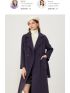 Long pure wool coat with a suit collar