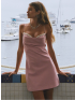 Straps Pearl Diamond Chain Backless Sexy Skirt